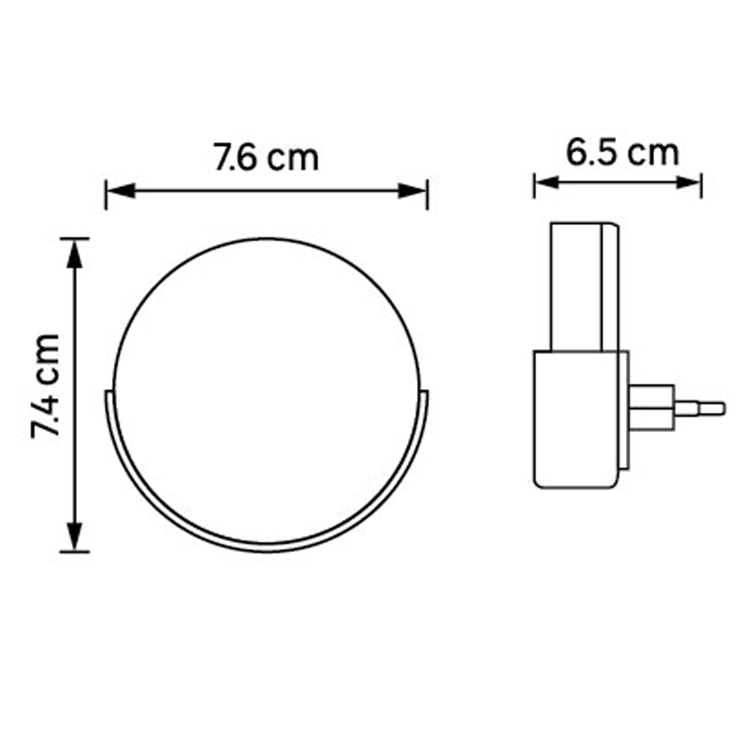 Lampka nocna do kontaktu biała LED - 5
