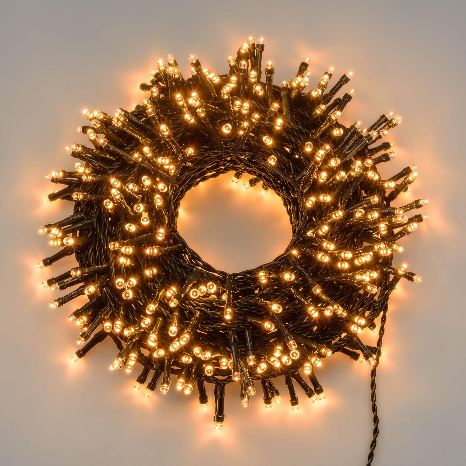 Filo di luci di natale 450 lampadine LED bianco caldo 18.5 m programmabile - 2