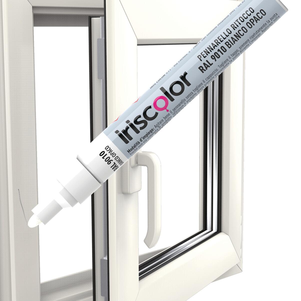 Pennarello ritocchi 10 ml bianco opaco ral 9010 - 5