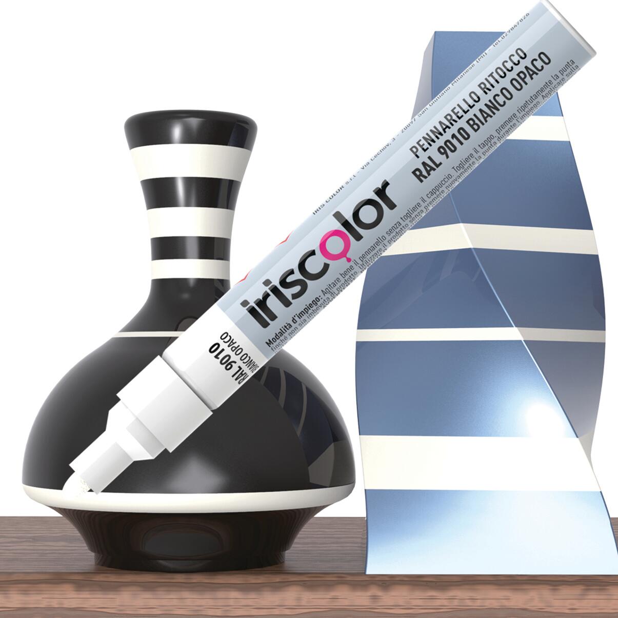 Pennarello ritocchi 10 ml bianco opaco ral 9010 - 4