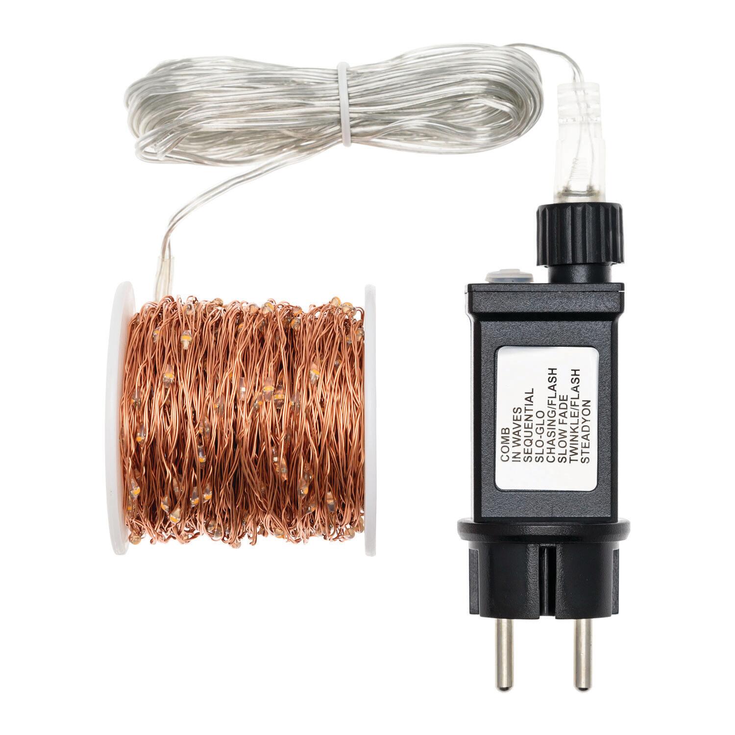 Catena luminosa per albero di Natale 500 luci LED bianche calde 37.5 m - 2