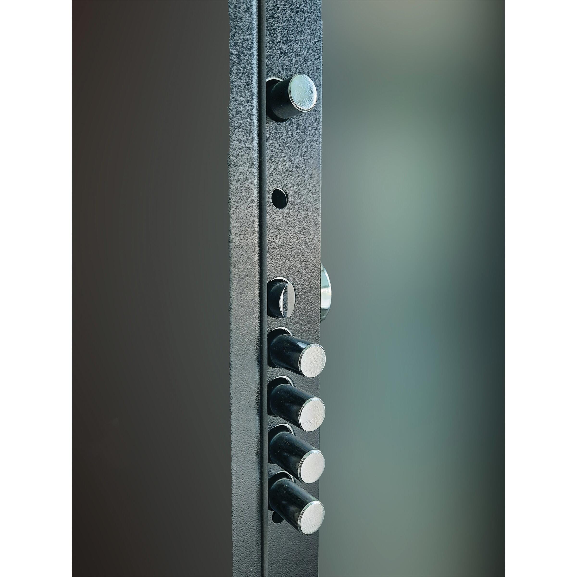 Porta blindata MASTER Hi-Secur L 80 x H 210 cm antracite/bianco apertura destra - 7