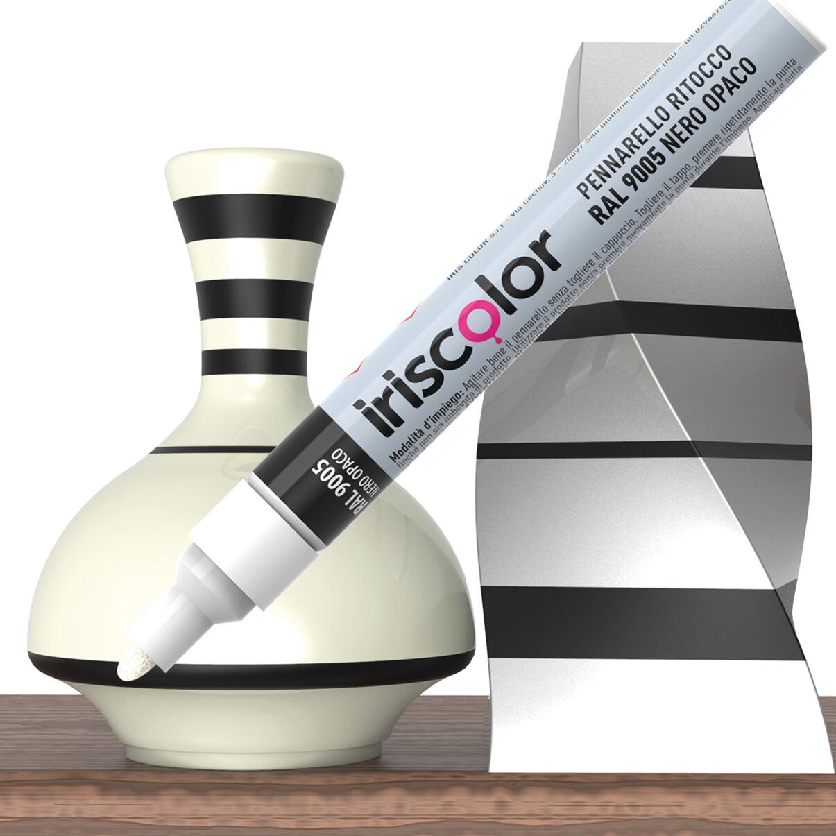 Pennarello ritocchi 10 ml nero opaco ral 9005 - 4