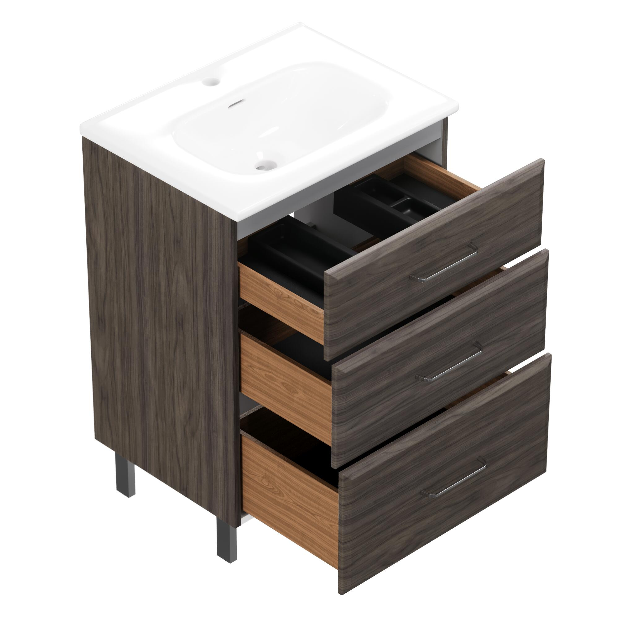 Mueble de baño opale2 imitación roble natural 59.5x45.2 cm