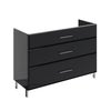 Meuble sous-vasque 3t l.120 x H.84 x P.45.2 cm noir Opale