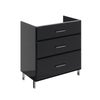Meuble sous-vasque 3t l.80 x H.84 x P.45.2 cm noir Opale