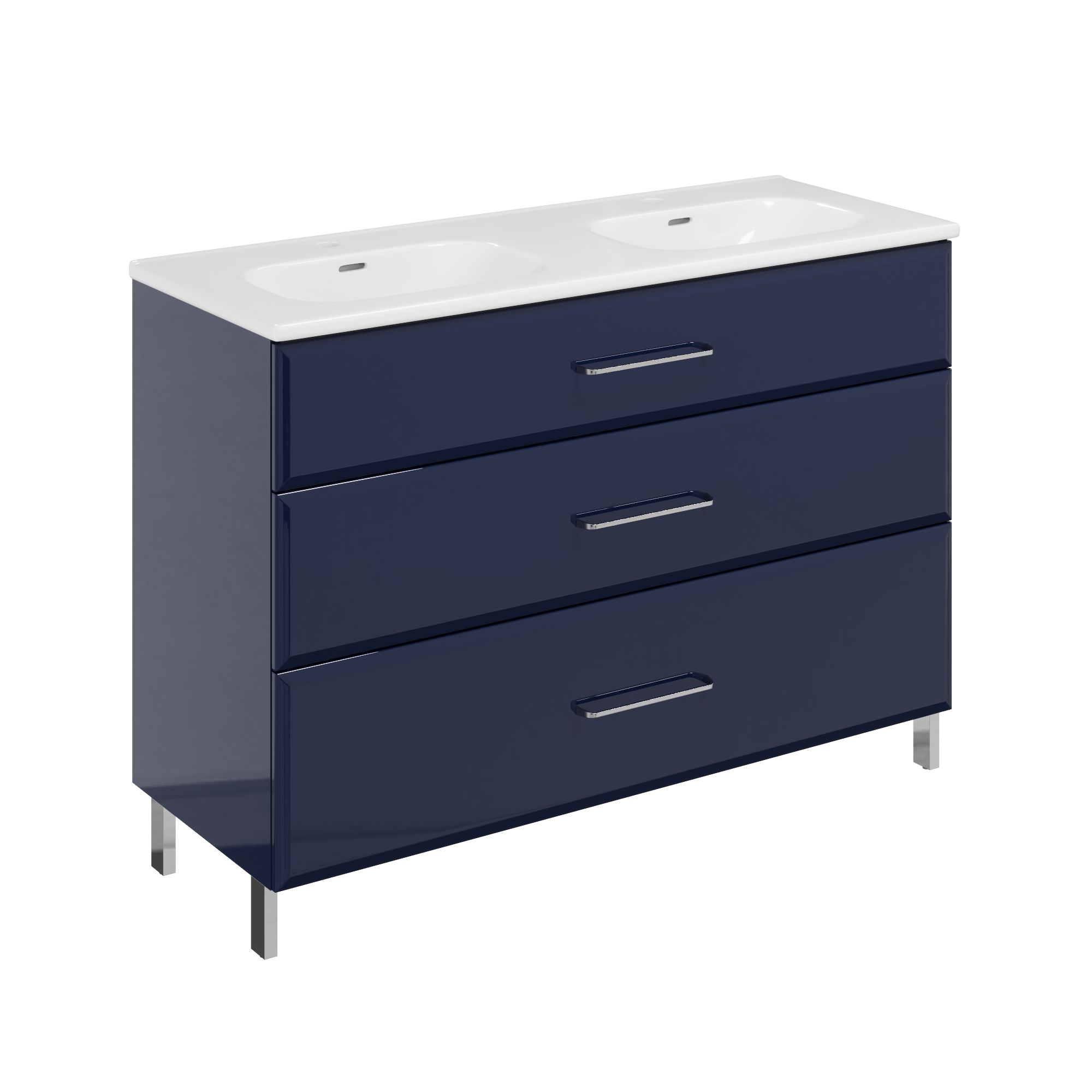 Mueble de baño con lavabo opale2 azul brillante 120x45 cm