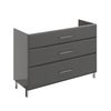 Meuble sous-vasque 3t l.120 x H.84 x P.45.2 cm gris anthracite Opale