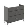 Meuble sous-vasque 3t l.100 x H.84 x P.45.2 cm gris anthracite Opale