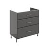 Meuble sous-vasque 3t l.80 x H.84 x P.45.2 cm gris Opale