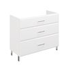 Meuble sous-vasque 3t l.100 x H.84 x P.45.2 cm blanc Opale