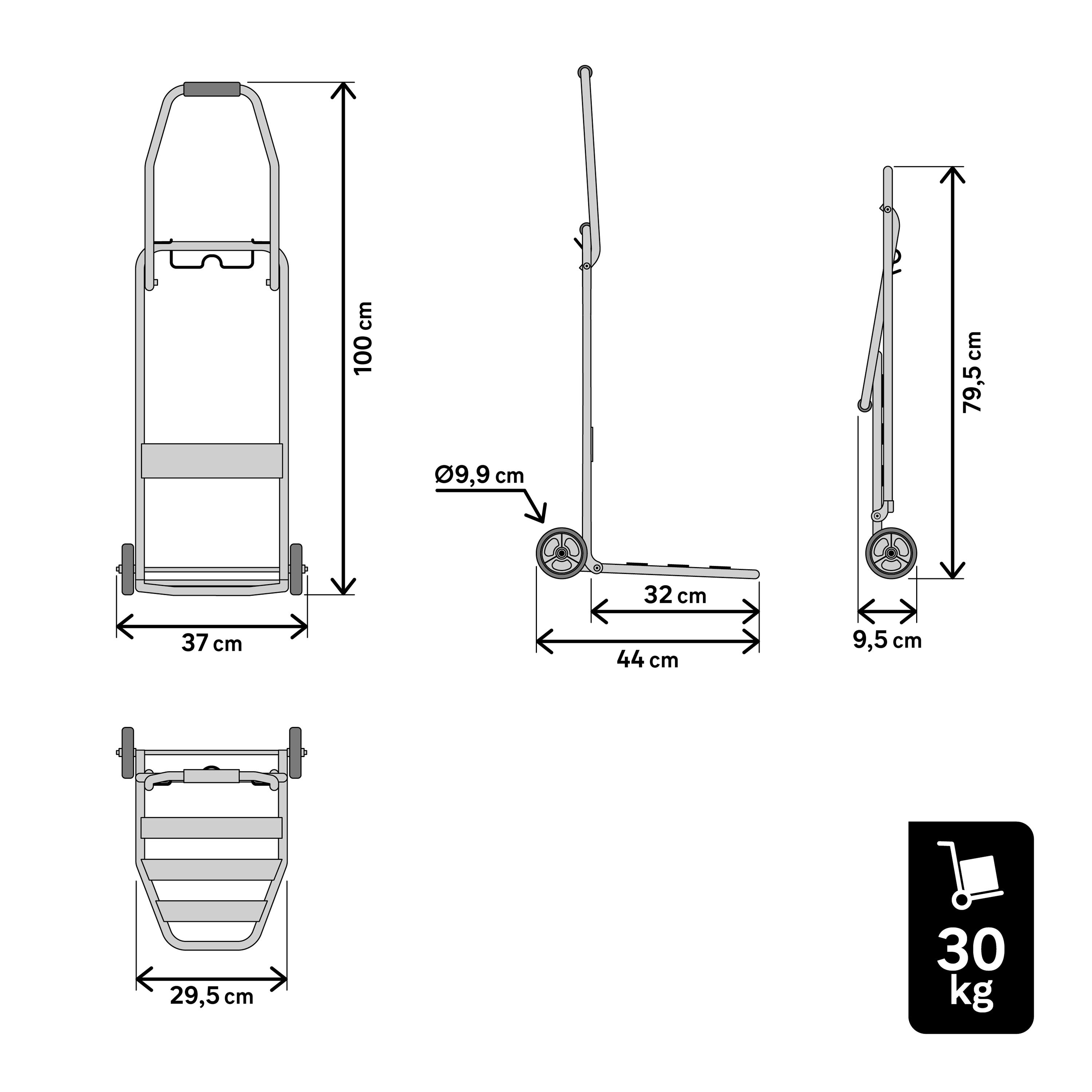 Diable pliable STANDERS, charge garantie 30 kg - 9