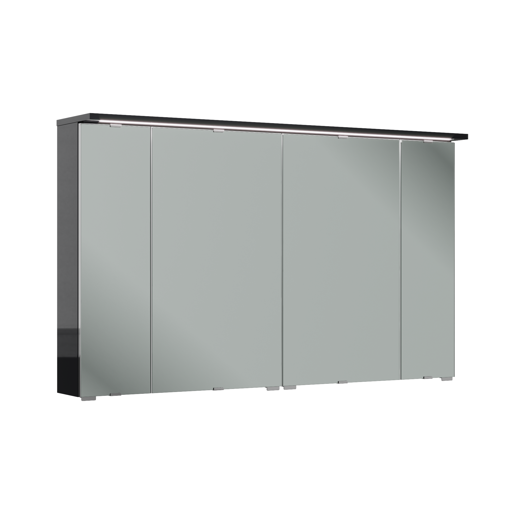Armario de baño con luz opale2 negro 120x71.6x21 cm