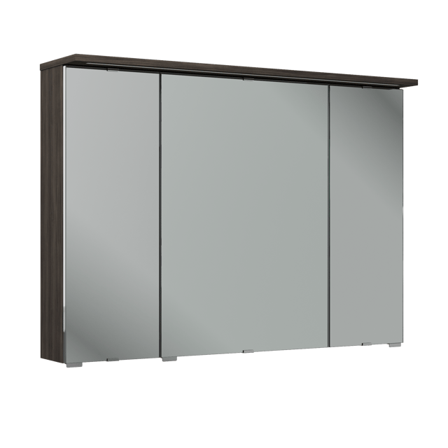 Armario de baño con luz Opale2 roble 100x71.6x21 cm