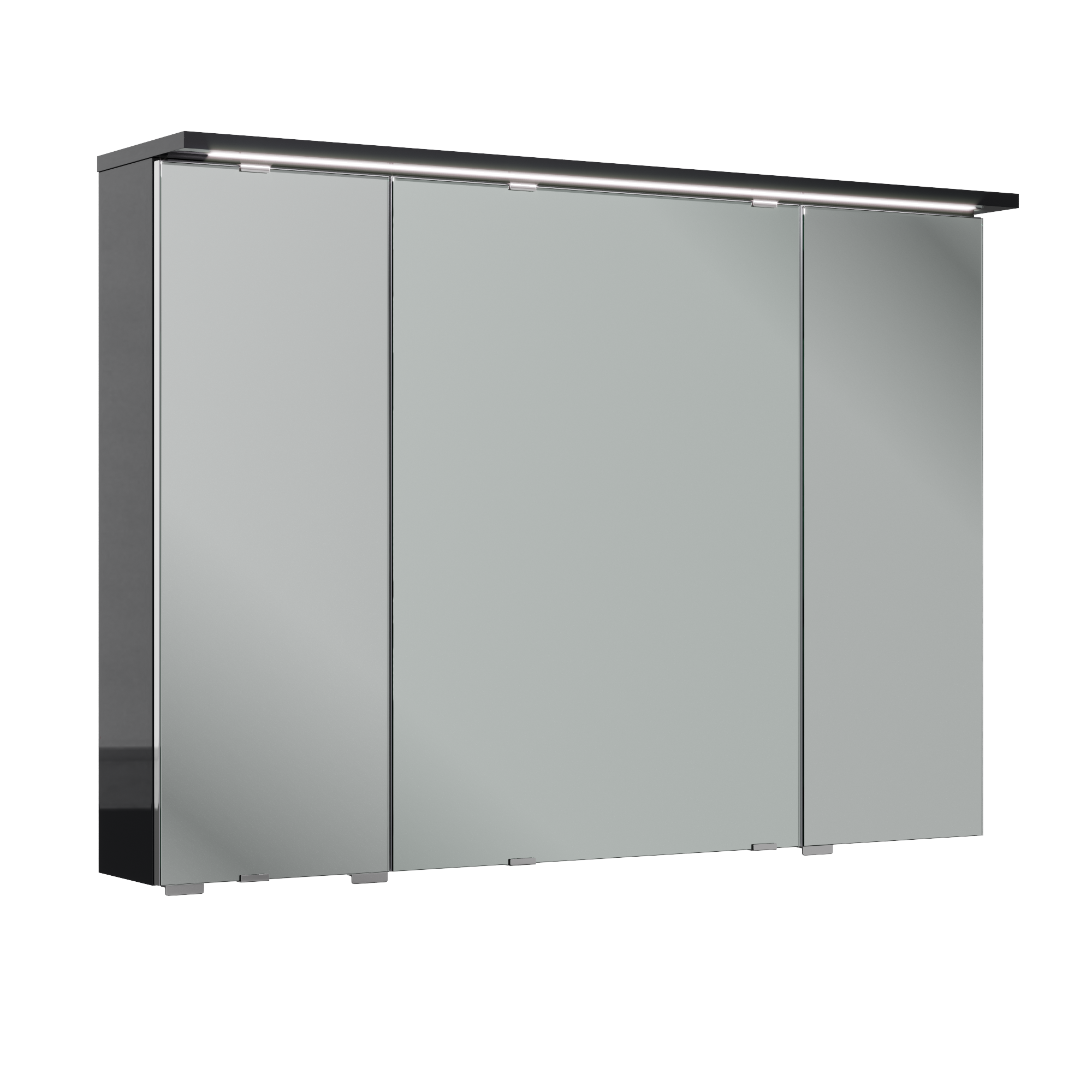 Armario de baño con luz opale2 negro 100x71.6x21 cm