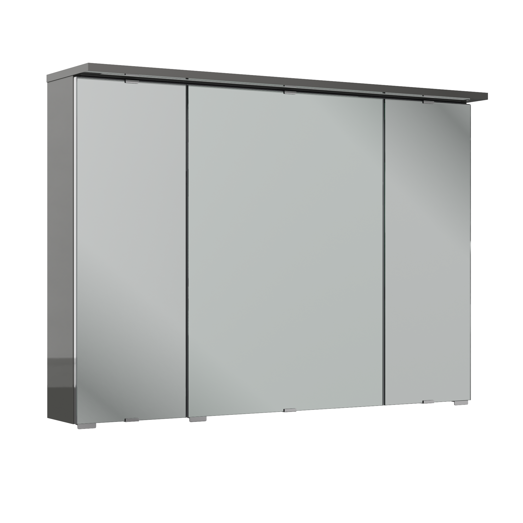 Armario de baño con luz opale2 gris 100x71.6x21 cm
