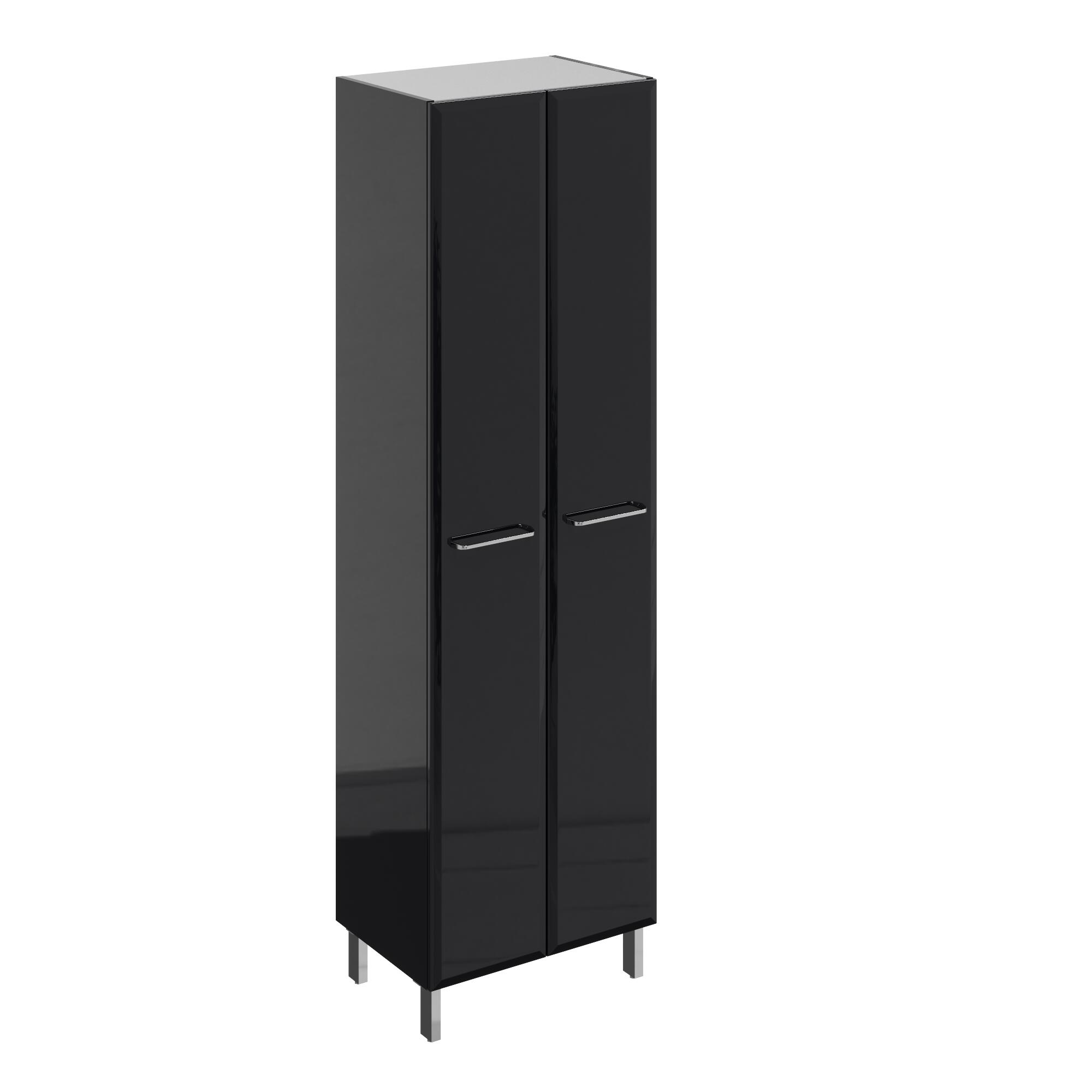Columna de baño opale 2 negro 50x170x35.5 cm