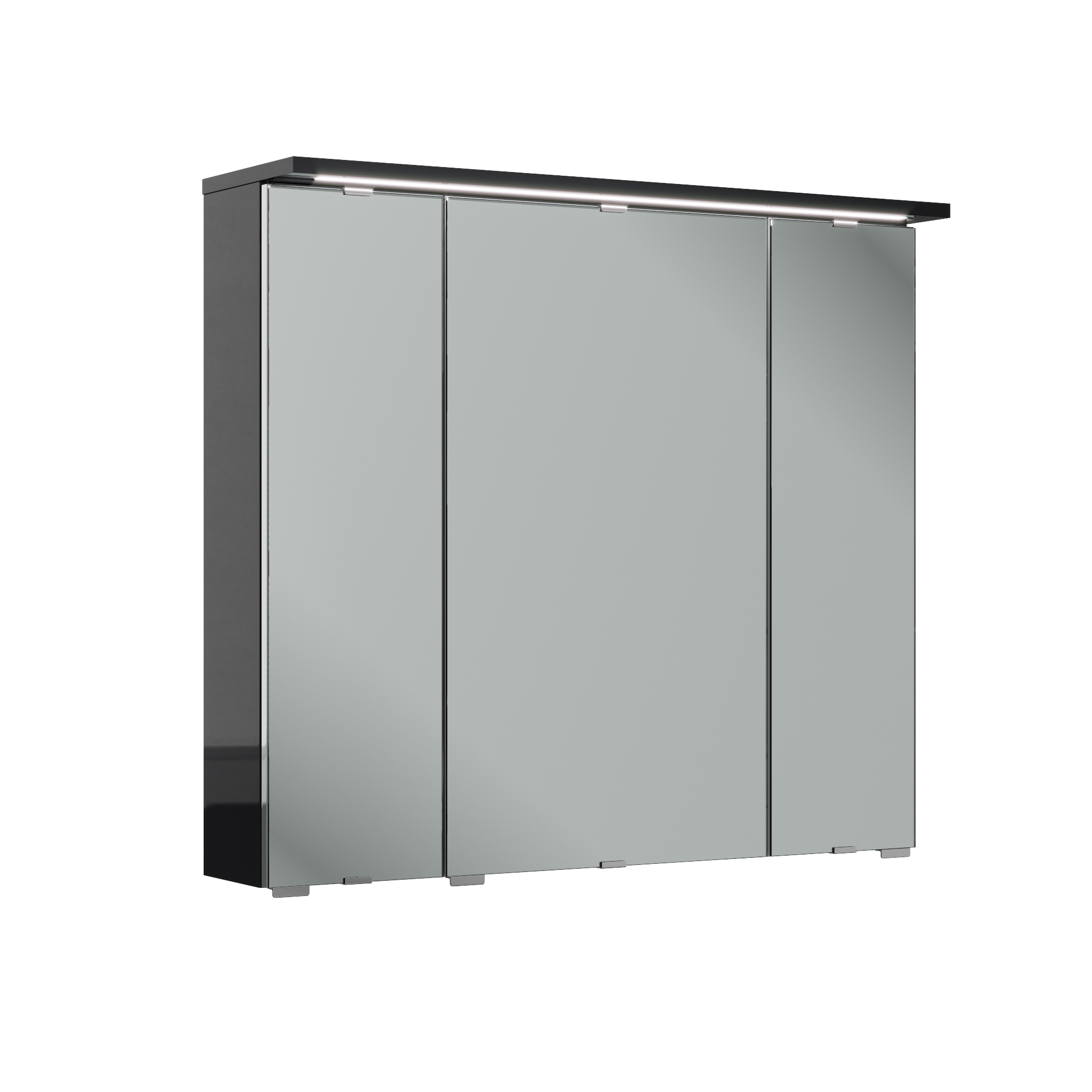Armario de baño con luz opale2 negro 80x71.6x21 cm