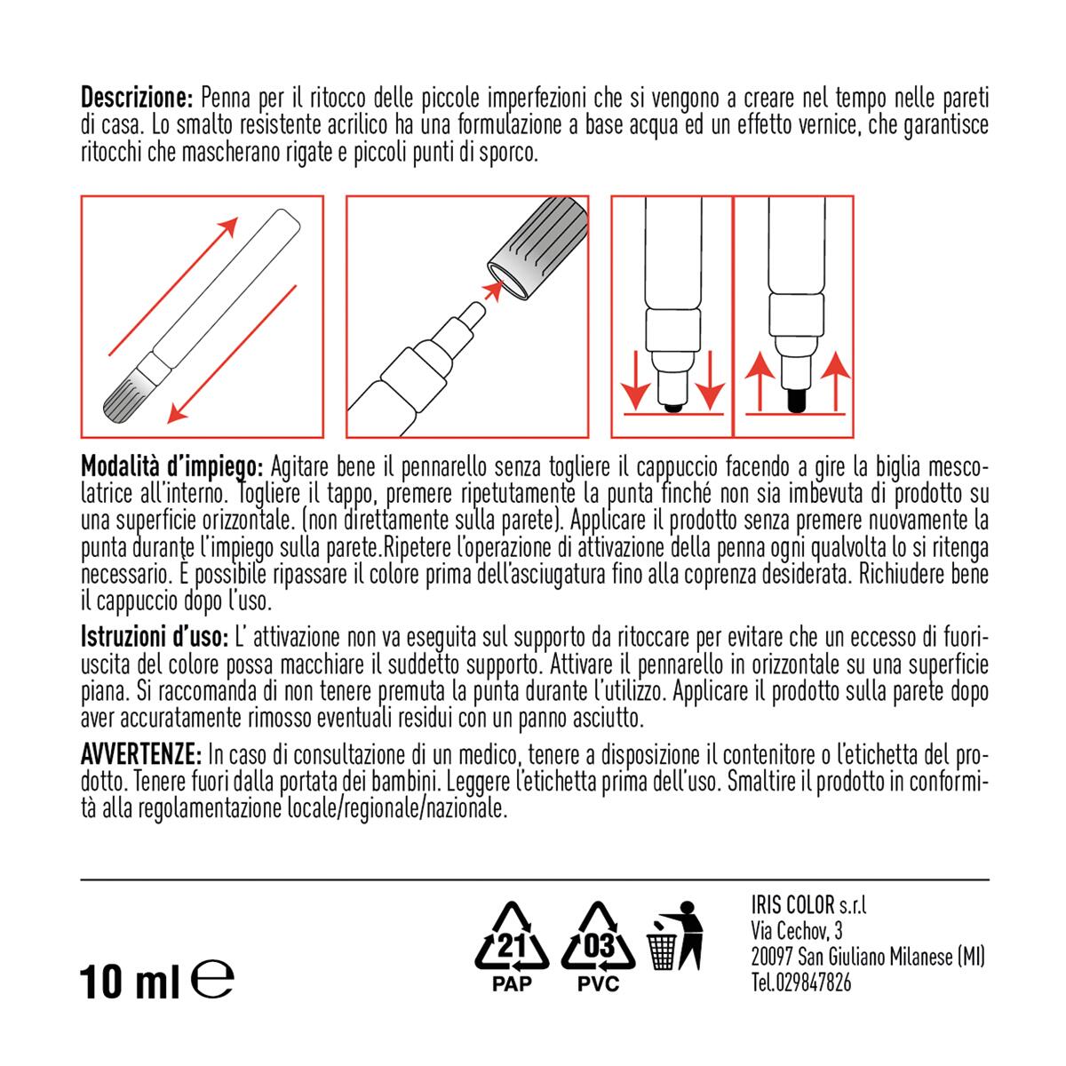 Pennarello ritocchi 10 ml bianco - 5