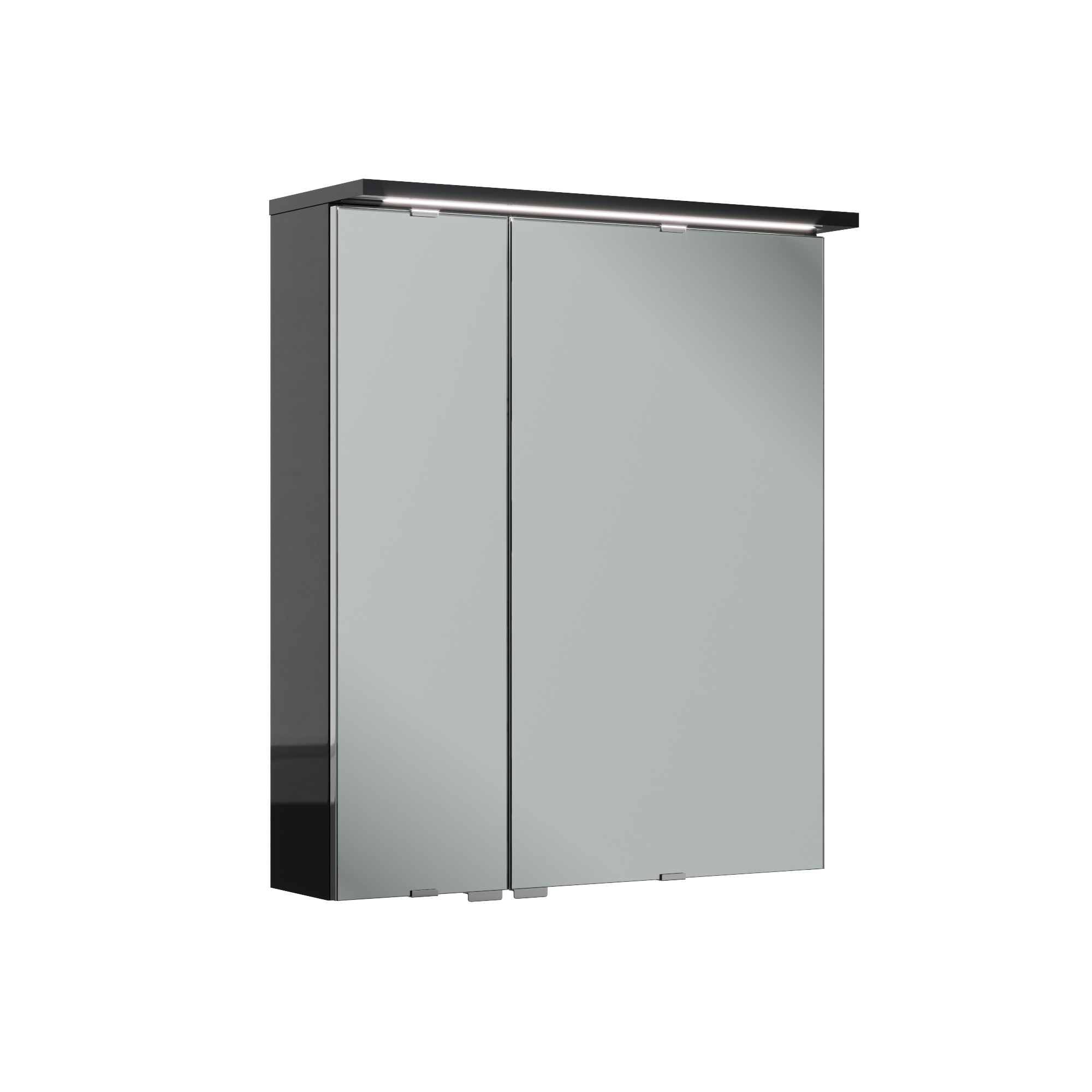 Armario de baño con luz opale2 negro 60x71.6x21 cm