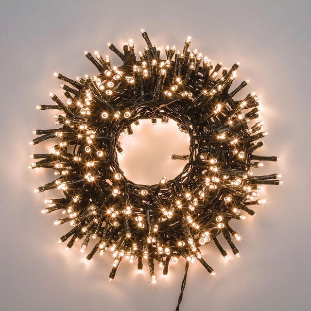 Catena luminosa per albero di Natale1000  luci LED bianche calde Led Mini cluster 20.5 m programmabile