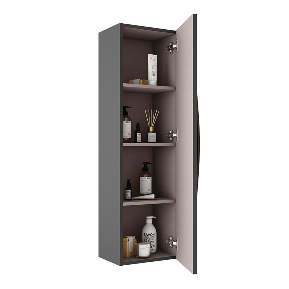 Colonna per mobile bagno Arco VISOBATH 1 anta P 27 x L 34.5 x H 120 cm grigio cenere truciolare - 3
