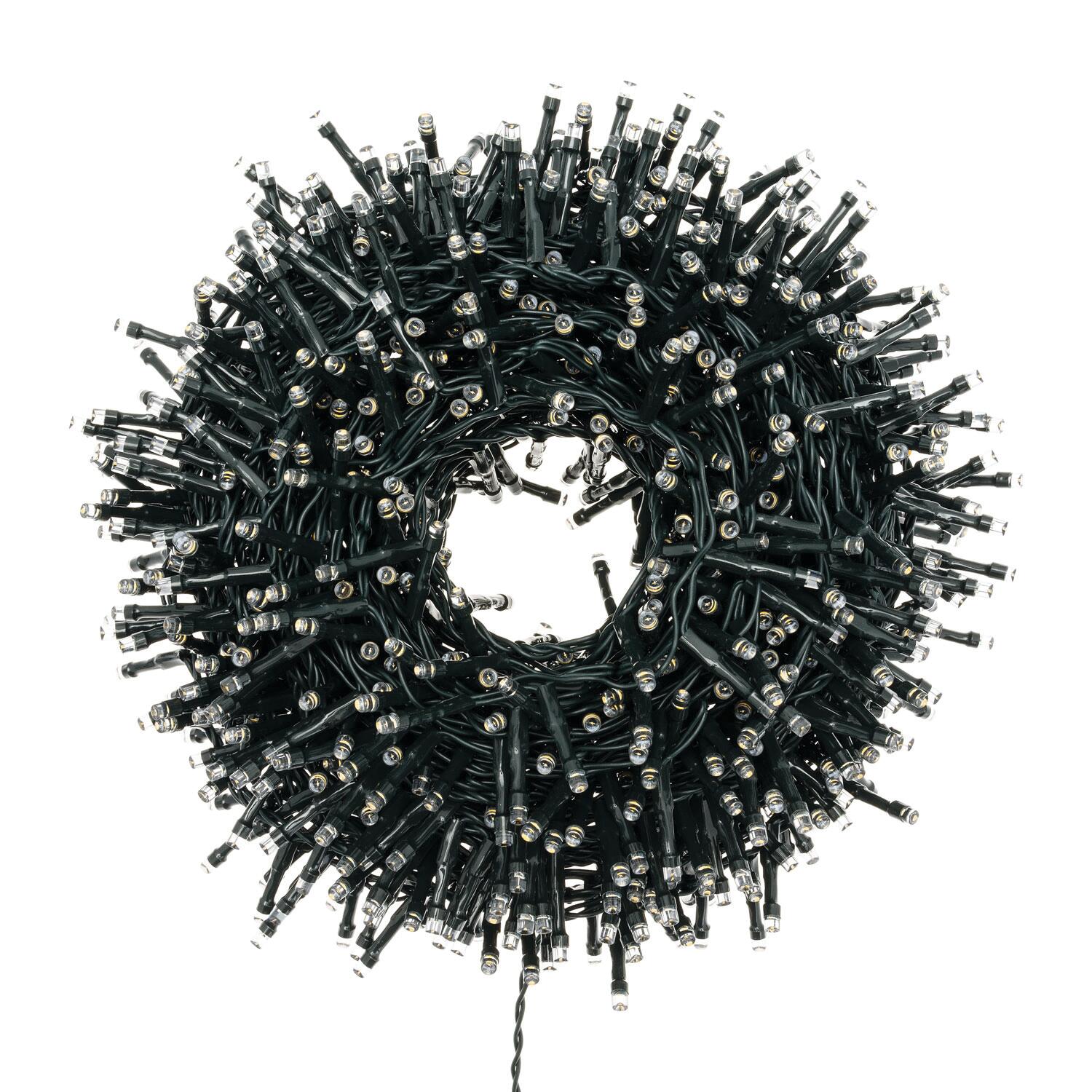 Catena luminosa per albero di Natale 1000 luci LED bianche calde Led Mini cluster 20.5 m programmabile - 10