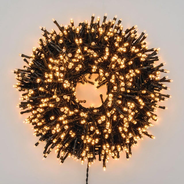 Catena luminosa per albero di Natale 1000 luci LED bianche calde Led Mini cluster 20.5 m programmabile