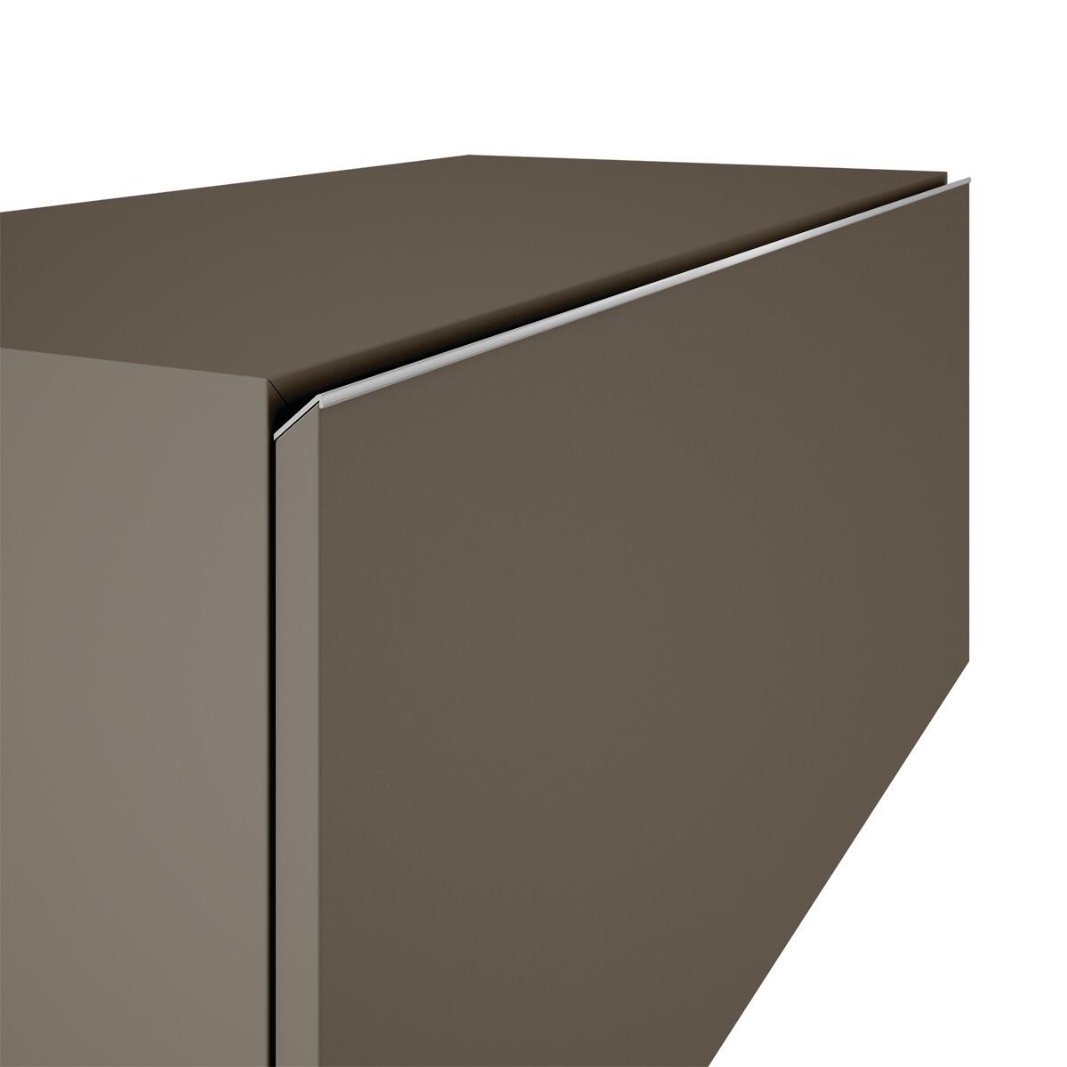 Mobile da bagno sospeso sotto lavabo L 100 x H 35 x P 45 cm marrone laccato opaco, 1 cassetto VISOBATH element - 4