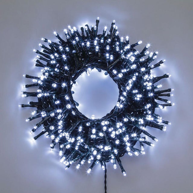 Catena luminosa per albero di Natale Led Mini cluster 1000 luci LED bianche 24.5 m programmabile