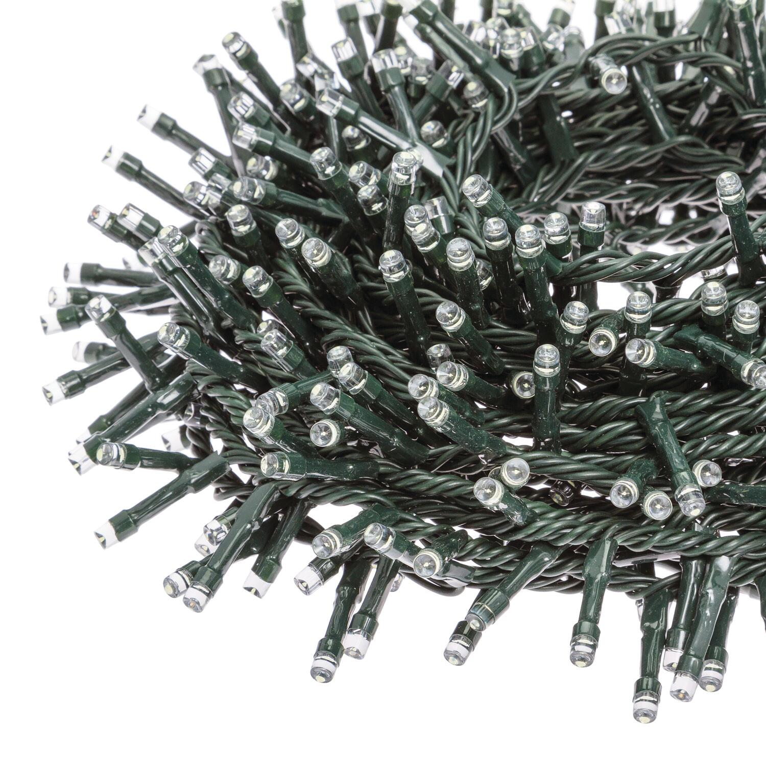 Filo di luci di natale 1000 lampadine LED bianco Led Mini cluster 24.5 m programmabile - 8