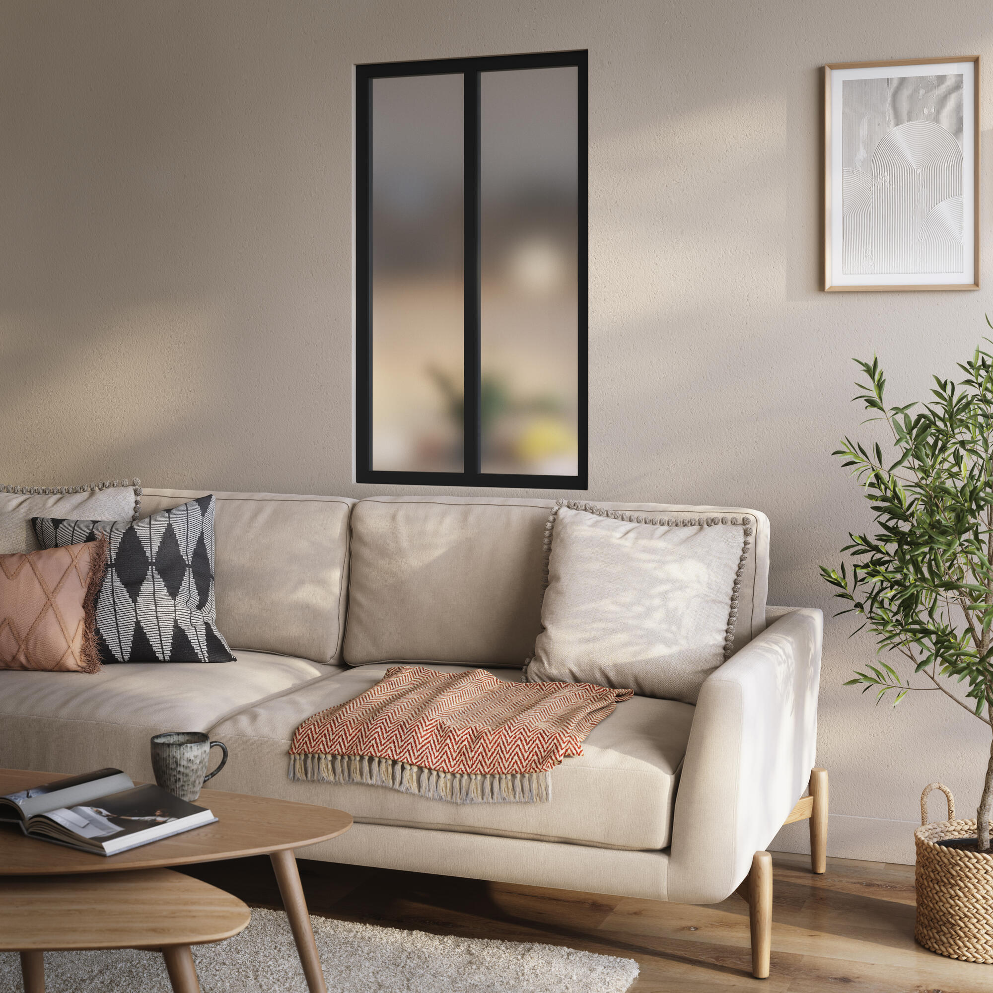 Verriere Atelier Nebraska 2 vitrages givrés inclus, H.1.30 x l.0.63m - 3