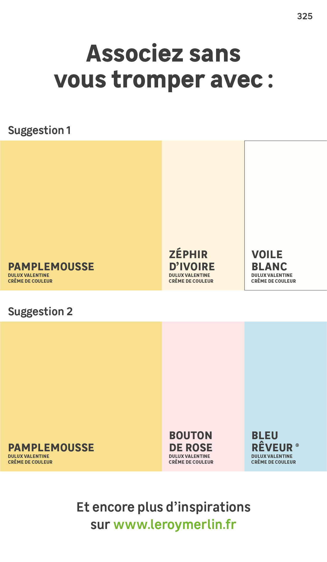 Peinture mur, boiserie pamplemousse satin DULUX VALENTINE Crème de couleur 0.5L - 5