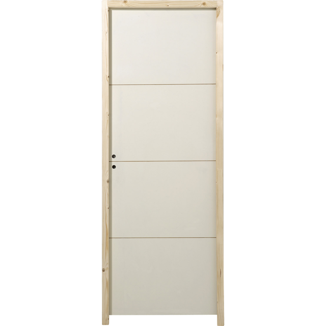 Bloc-porte, sapin Milan H.204 x l.83 cm, poussant droit