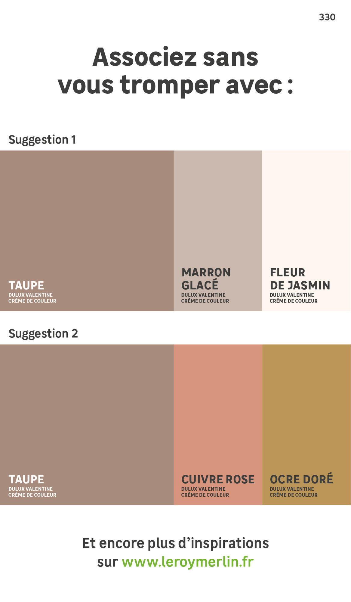 Testeur peinture mur, boiserie taupe satin DULUX VALENTINE Crème de couleur 0.03 - 6