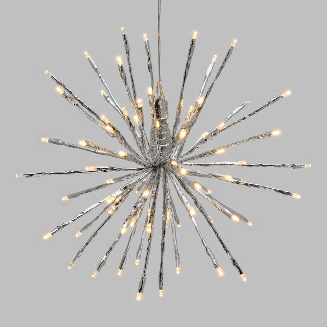 Stella decorativa luminosa Natalizia Twig Ball 80 lampadine led bianco caldo L 0.3 m x H 30 cm