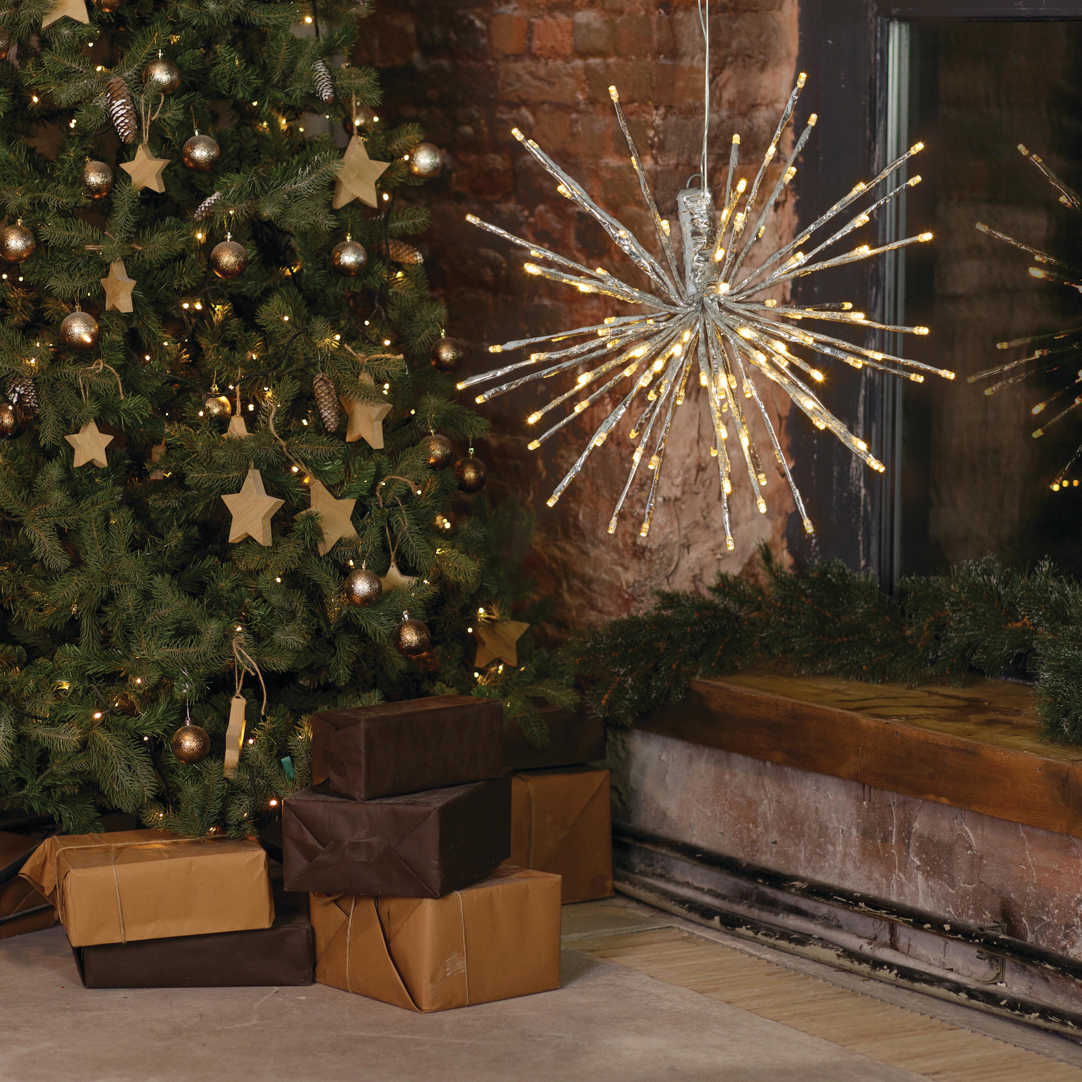 Stella decorativa luminosa Natalizia Twig Ball 80 lampadine led bianco caldo L 0.3 m x H 30 cm - 4