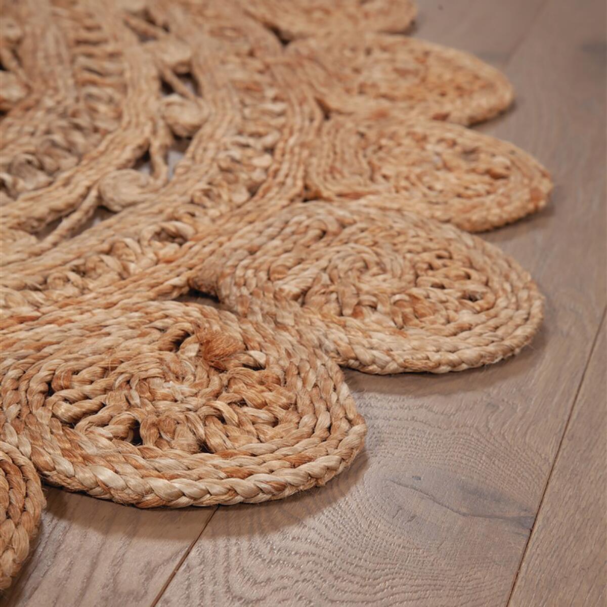 Tappeto Gaia in juta, L 120 x L 120 cm, beige - 10