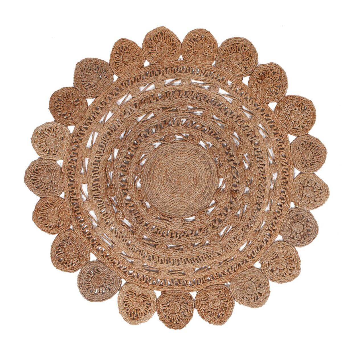 Tappeto Gaia in juta, L 120 x L 120 cm, beige - 8