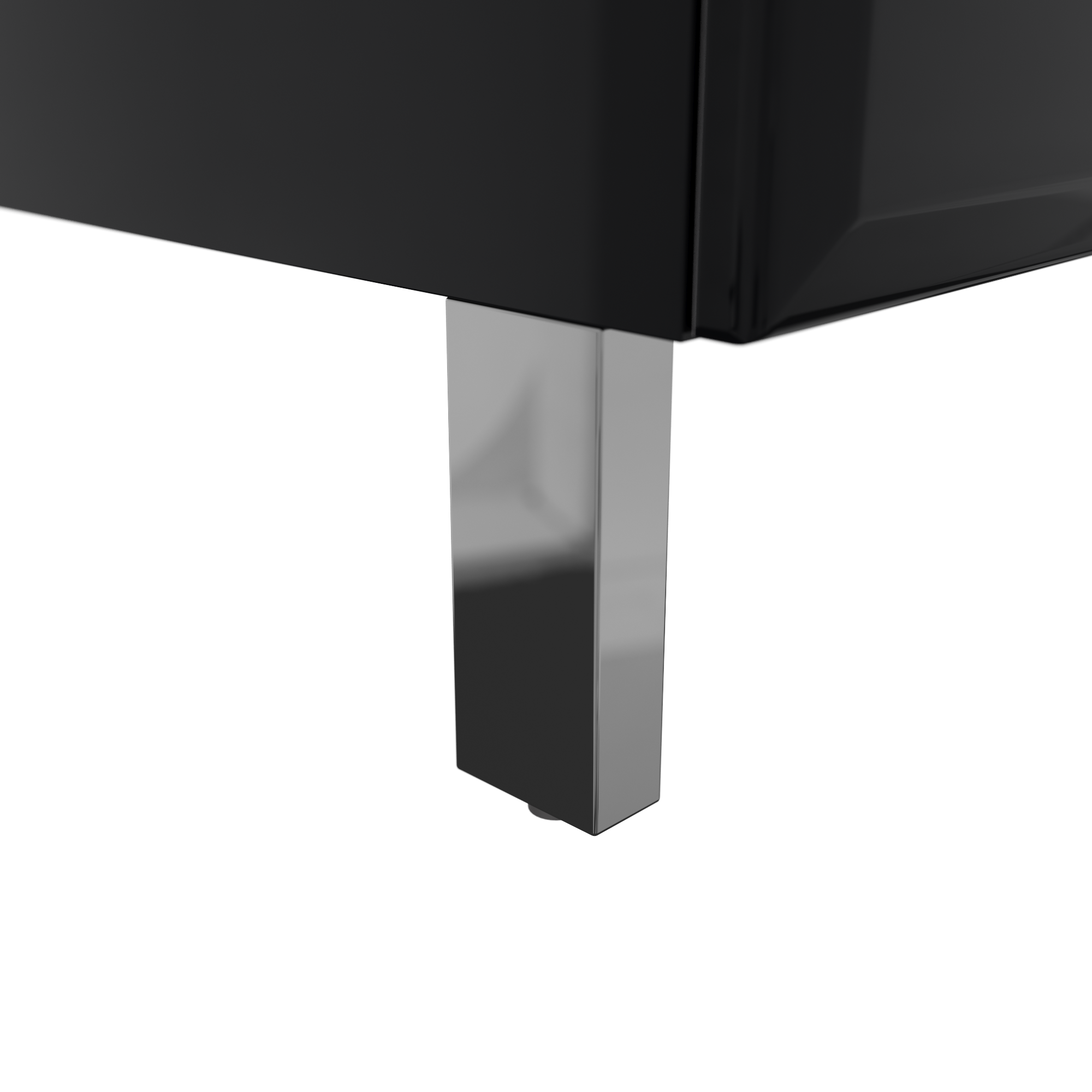 Meuble simple vasque l.79.5 x H.84 x P.45.2 cm, noir, Opale - 6