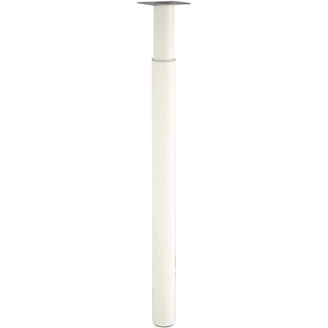 Pied de table blanc, diamètre 6 cm x hauteur réglable de 70 à 110 cm