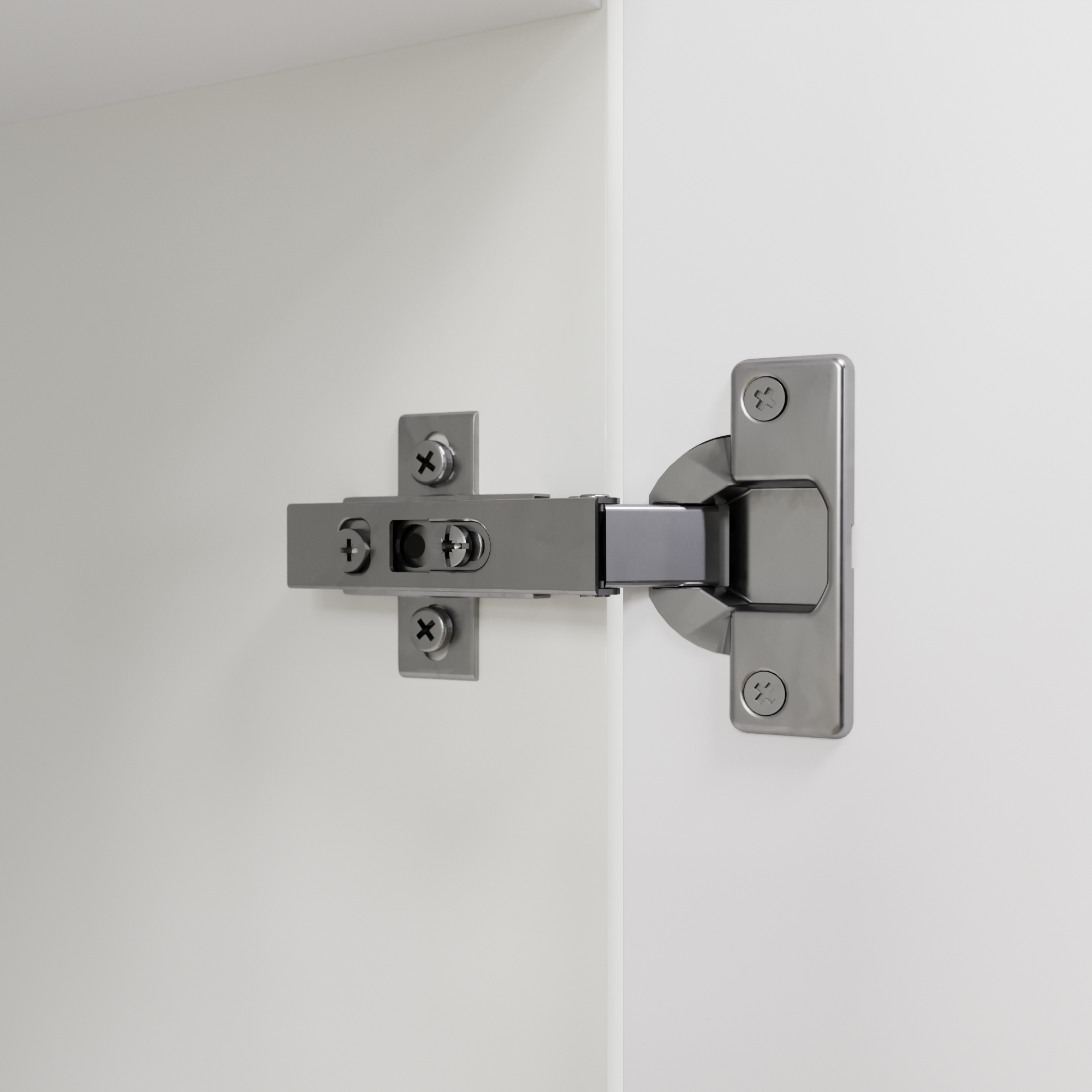 Mobile da bagno sospeso sotto lavabo L 111.2 x H 53.7 x P 47.5 cm bianco laccato opaco, 2 cassetti 1 anta SENSEA Perla - 5