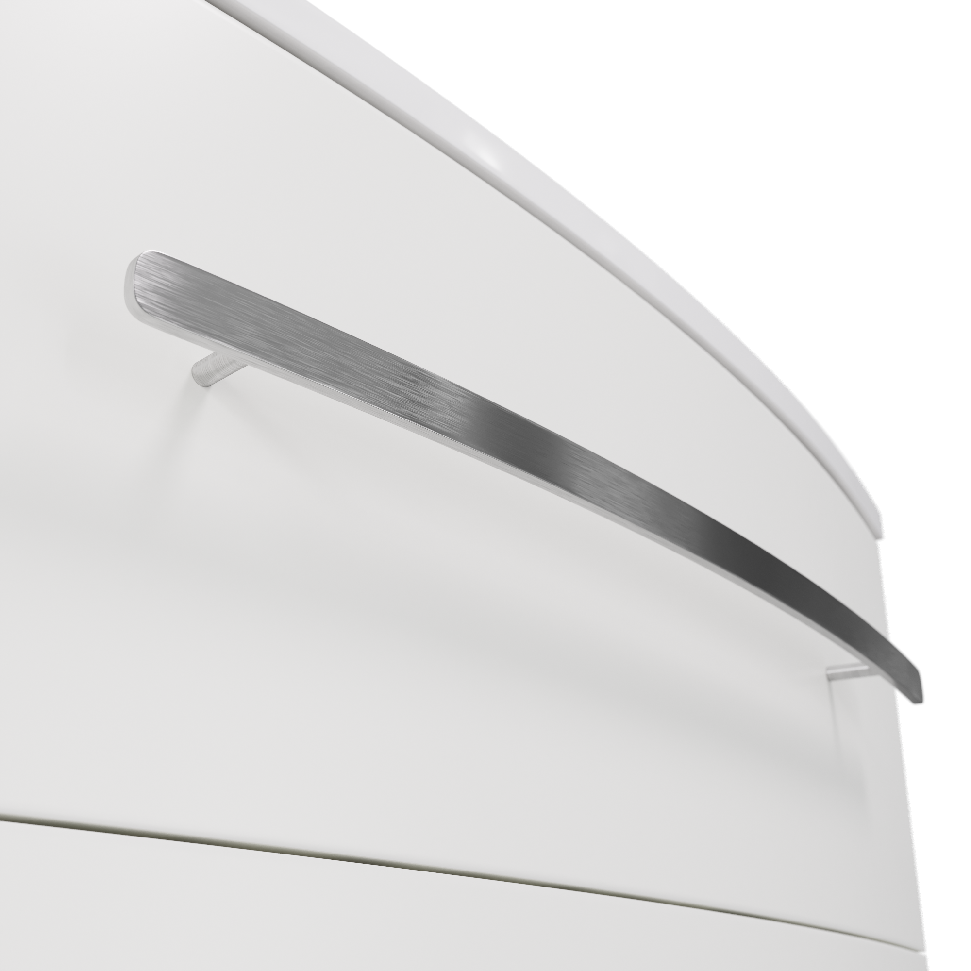 Mobile da bagno sospeso sotto lavabo L 111.2 x H 53.7 x P 47.5 cm bianco laccato opaco, 2 cassetti 1 anta SENSEA Perla - 7