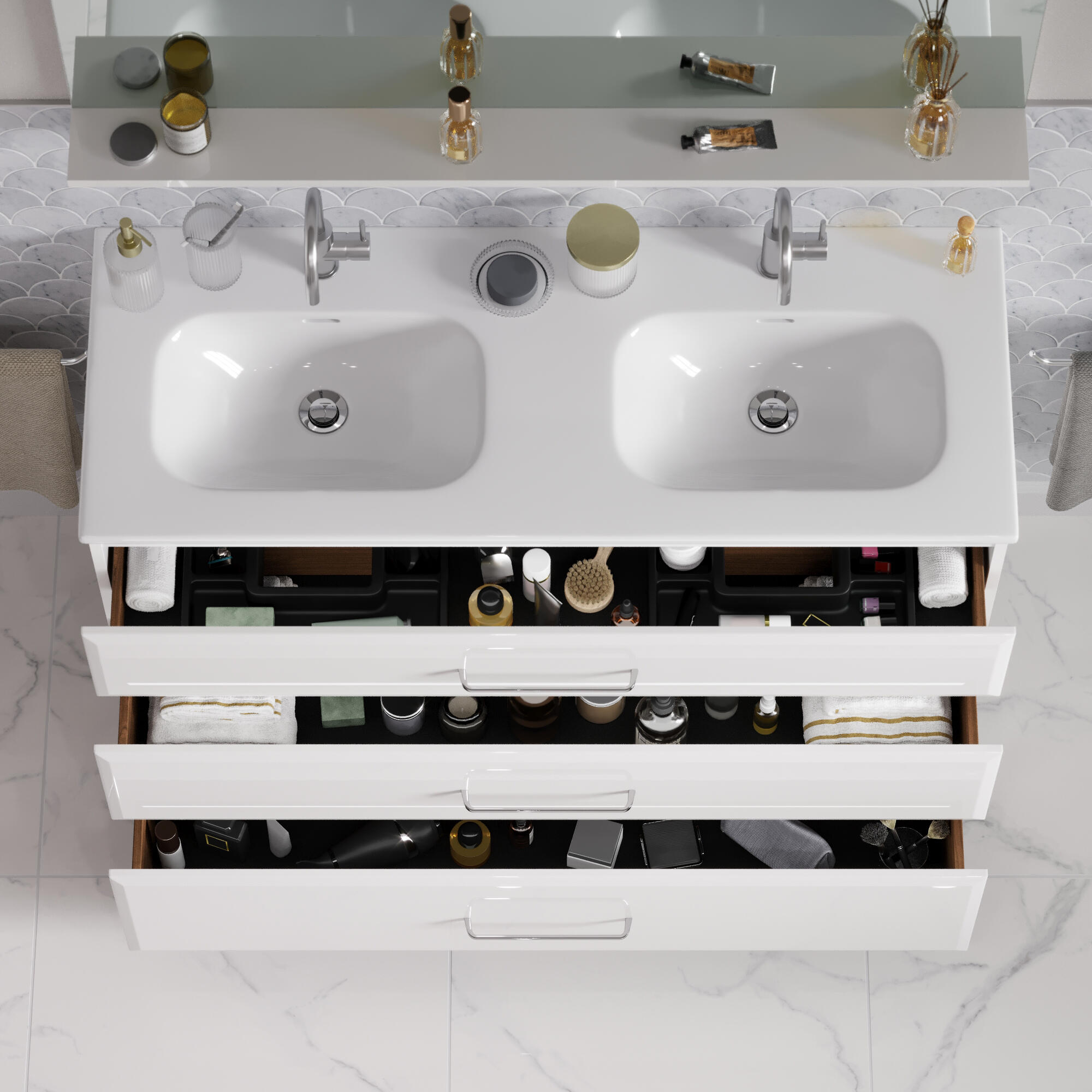meuble de salle de bain opale haut de gamme sensea largeur 120 - 0