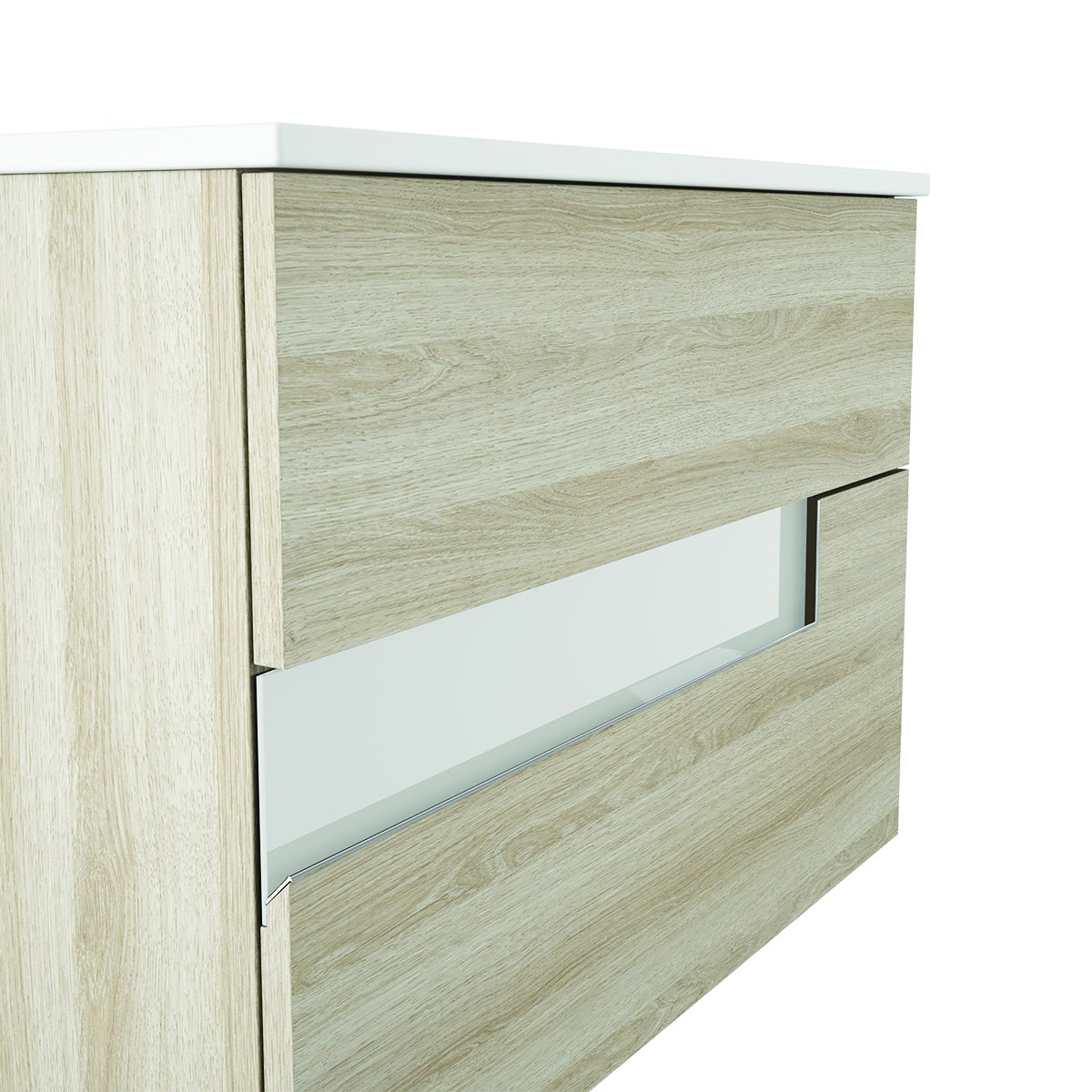 Mobile da bagno sospeso sotto lavabo L 60 x H 55 x P 45 cm betulla laccato opaco, 2 cassetti VISOBATH Vision - 5