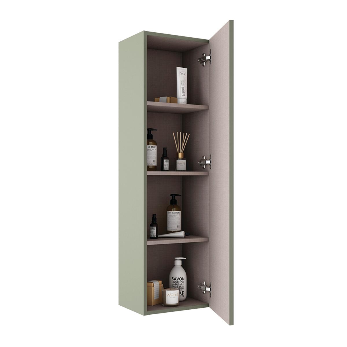 Colonna per mobile bagno Mia VISOBATH 1 anta P 27 x L 35 x H 120 cm verde muschio laccato truciolare - 6