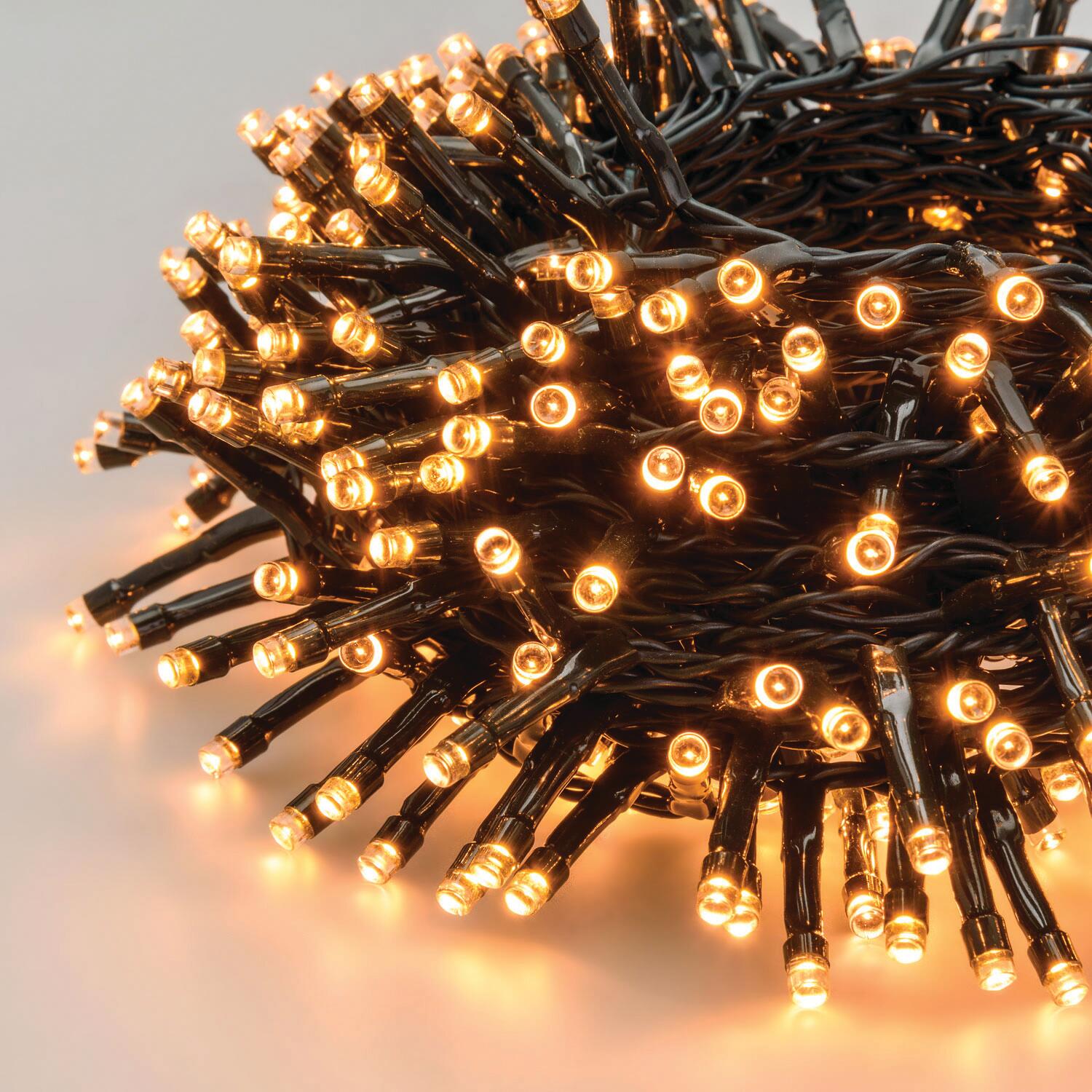 Catena luminosa per albero di Natale 1000 luci LED bianche calde Led Mini cluster 20.5 m programmabile - 11