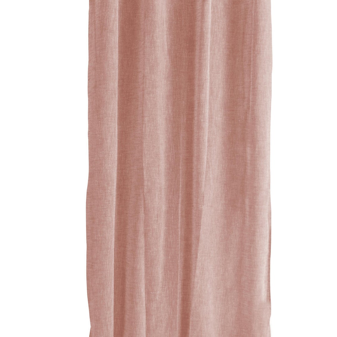 Κουρτίνα Premier Linen Look country charm με κρίκους σε κόκκινο χρώμα