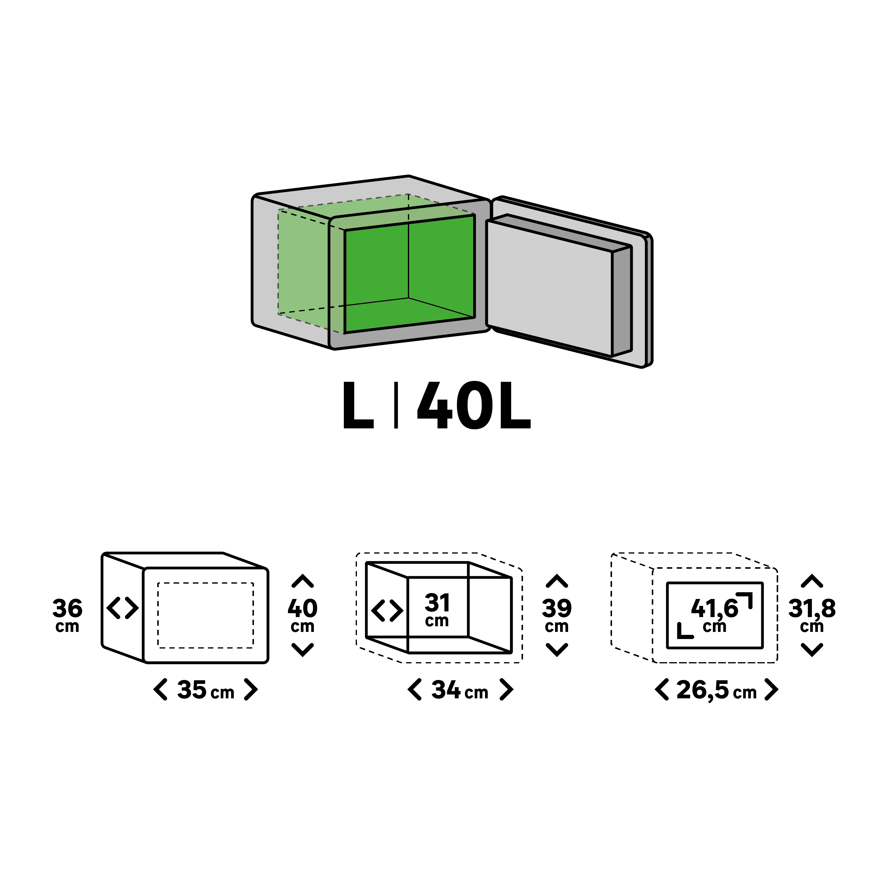 Coffre-fort à code STANDERS Sft-403536enl3 H.40 x l.35 x P.36 cm, 40L - 4
