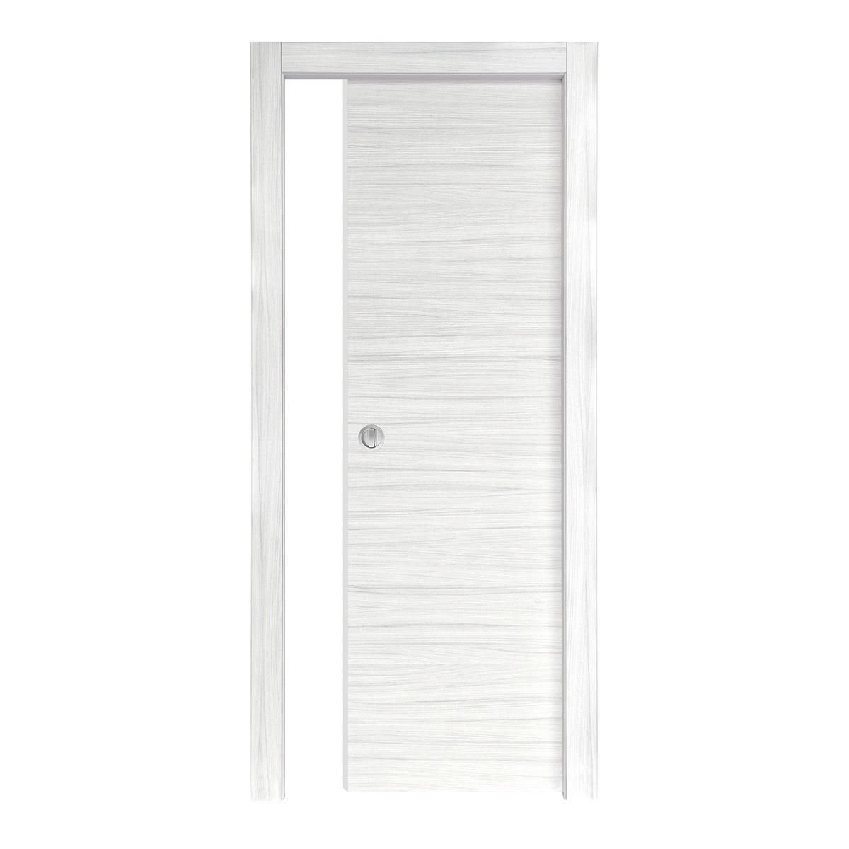 Porta scorrevole in legno, L 80 x H 210 cm, palissandro, apertura reversibile SABLÈ - 2